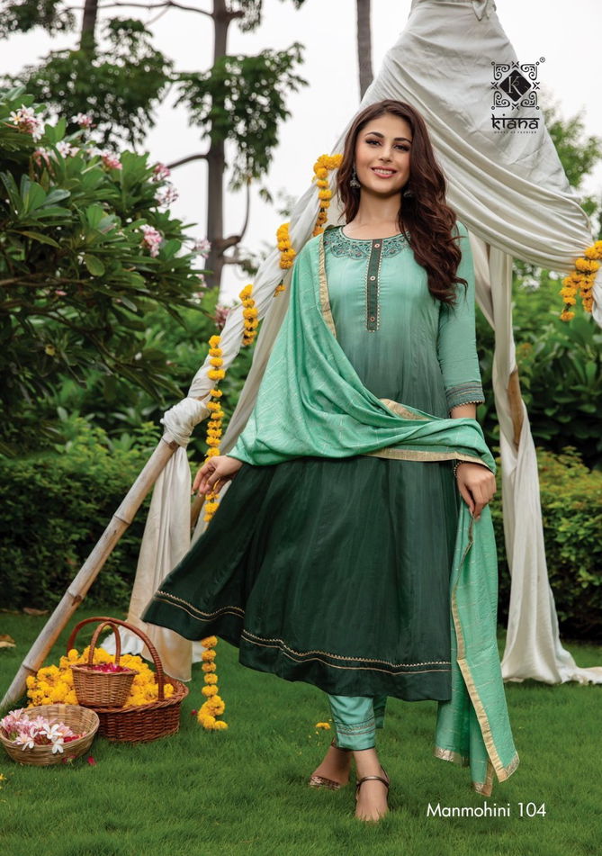 Manmohini By Kiana Muslin Anarkali Readymade Suits Catalog